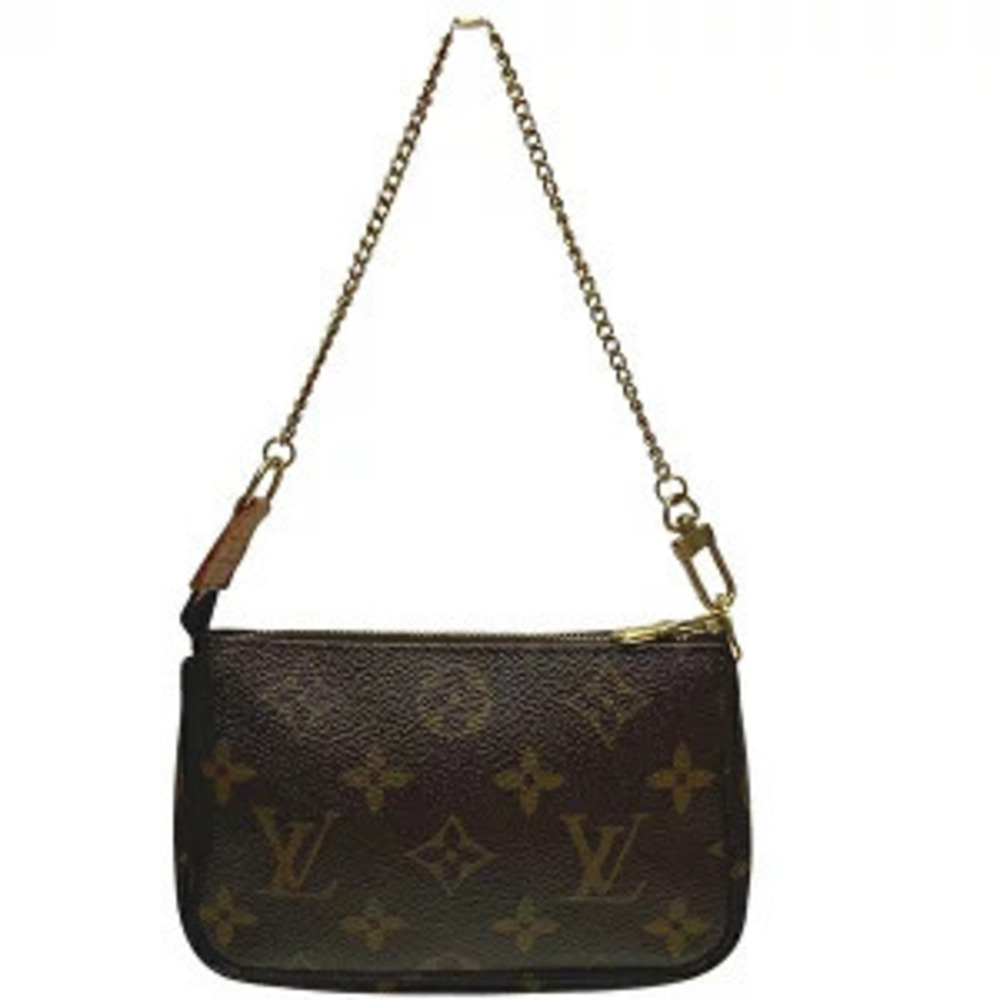 Louis Vuitton Accessoires Pochette Clutch Monogram Bag Pouch Handbag Brown
